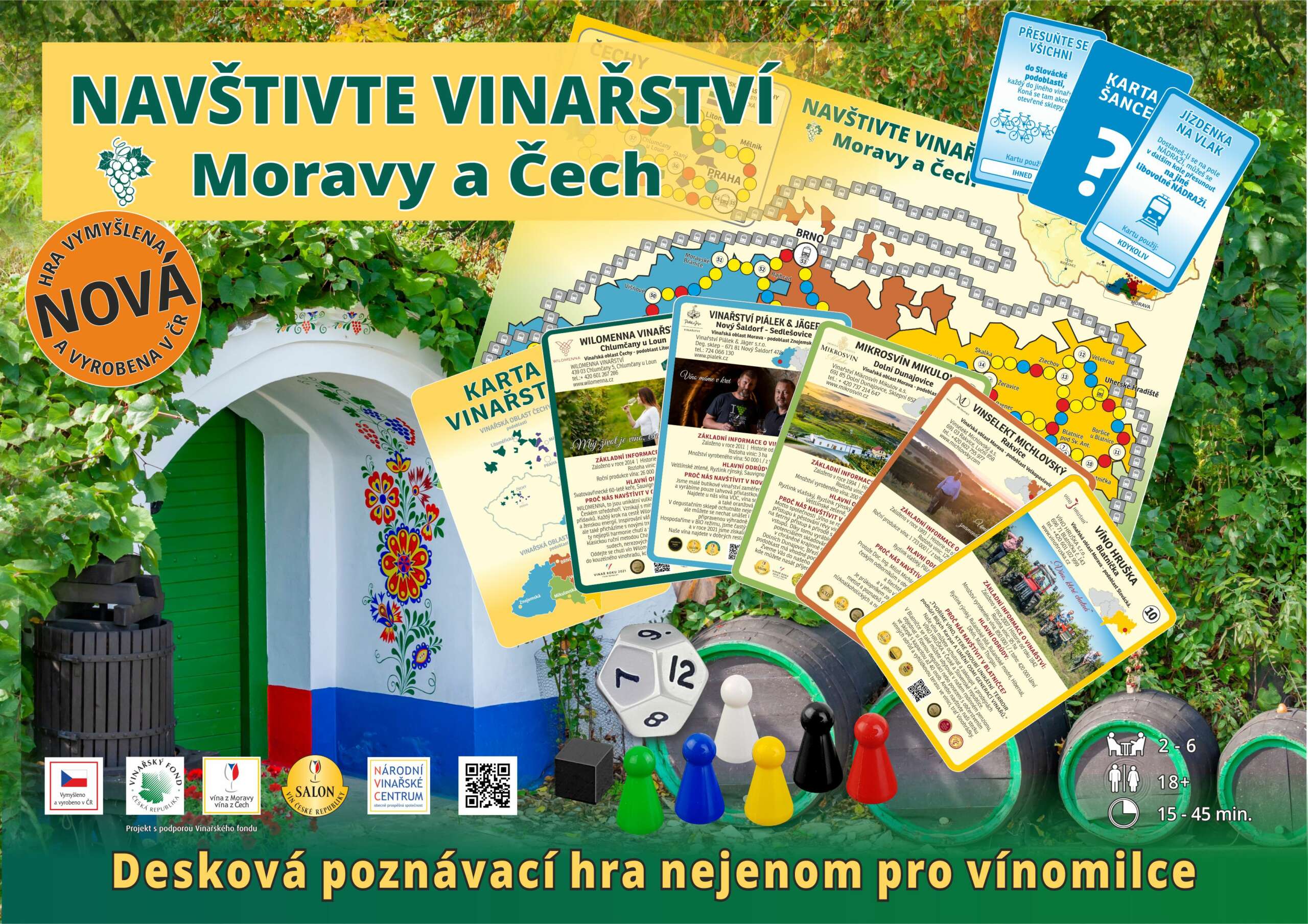 VÁNOČNÍ SLEVA na hru NAVŠTIVTE VINAŘSTVÍ Moravy a Čech – KÓD V100